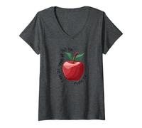 Femme Pomme de Son œil | Verse biblique | Psaume 17:8 Spirituel T-Shirt avec Col en V