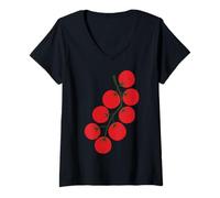 Femme Pomodoro Freschi Fresh Tomatoes Italian Summer Tomatoes T-Shirt avec Col en V