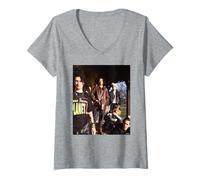 Femme Pop Will Eat Itself Grebo Rockers par AJ Barratt T-Shirt avec Col en V