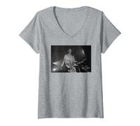 Femme Pop Will Eat Itself Live Clint Mansell par Andy Willsher T-Shirt avec Col en V