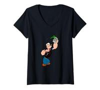 Femme Popeye l'homme Marin - Art rétro de Dessin animé 1929 T-Shirt avec Col en V