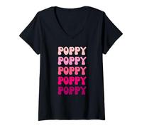 Femme Poppy T-Shirt avec Col en V