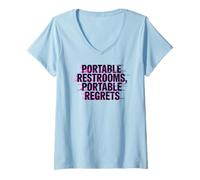 Femme Portable RESTROOMS Portable Regrets T-Shirt avec Col en V