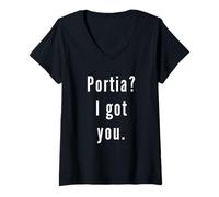 Femme Portia? Je t’AI EU. T-Shirt avec Col en V