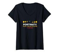 Femme Portinatx, Spain Total Solar Eclipse 2026 T-Shirt avec Col en V