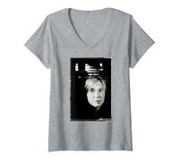 Femme Portishead Beth Gibbons Portrait de Michael Robert Williams T-Shirt avec Col en V