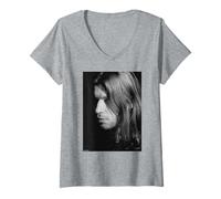 Femme Portrait Aphex Twin DJ Richard D James par Andy Willsher T-Shirt avec Col en V