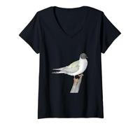 Femme Portrait Aquarelle coloré de Mouette de Bonaparte T-Shirt avec Col en V