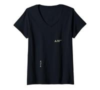 Femme Portrait d'art Moderne Graphique PAPL864 T-Shirt avec Col en V