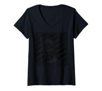Femme Portrait de Baruch Spinoza formé par des lignes T-Shirt avec Col en V