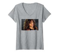 Femme Portrait de Chanteur Rock Jon Bon Jovi par Michael Grecco T-Shirt avec Col en V