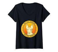 Femme Portrait de chien Fox Terrier T-Shirt avec Col en V