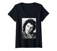 Femme Portrait de David Essex, époque Or et Ivoire, 1977 T-Shirt avec Col en V