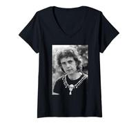 Femme Portrait de David Essex : Le murmure d'un Conte d'hiver T-Shirt avec Col en V