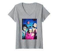 Femme Portrait de Deee-Lite Groove est dans Le cœur par AJ Barratt T-Shirt avec Col en V
