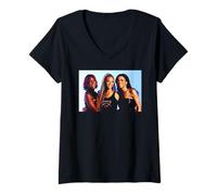 Femme Portrait de Groupe de Destiny's Child Survivor Era 2001 T-Shirt avec Col en V