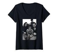 Femme Portrait de Groupe Punk Rock Bad Religion par Andy Willsher T-Shirt avec Col en V