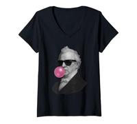 Femme Portrait de James Buchanan T-Shirt avec Col en V