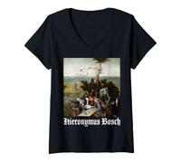 Femme Portrait de Jérôme Bosch T-Shirt avec Col en V