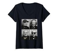 Femme Portrait de John Quincy Adams T-Shirt avec Col en V