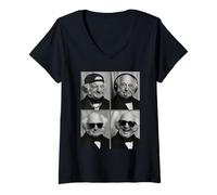 Femme Portrait de Martin Van Buren T-Shirt avec Col en V