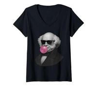 Femme Portrait de Martin Van Buren T-Shirt avec Col en V