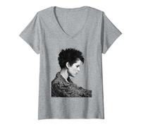 Femme Portrait de Neve Campbell Scream Wild Things par Michael Grecco T-Shirt avec Col en V