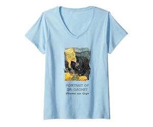 Femme Portrait du Dr Gachet par Vangogh T-Shirt avec Col en V
