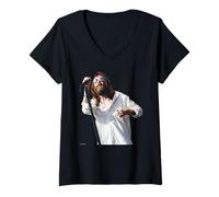 Femme Portrait d'un Groupe de Rock Difficile à gérer par Black Crowes Andy Willsher T-Shirt avec Col en V