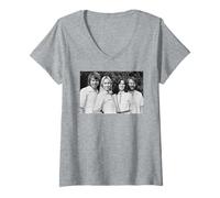 Femme Portrait et arrivée du Groupe Pop suédois Abba, 1976 T-Shirt avec Col en V