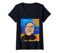 Femme Portraits - Hand Painted by XLM of LLL T-Shirt avec Col en V