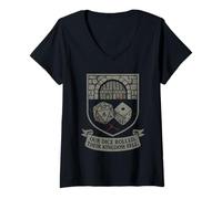 Femme Post Castle RPG Gamer Medieval Ruin Adventurer Guild, Cadeau T-Shirt avec Col en V