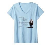 Femme Poster du Film The Wicker Man Christopher Lee T-Shirt avec Col en V