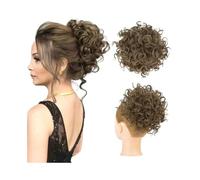 Femme Postiche chignon décoiffé for femme, postiche synthétique bouclé avec cordon de serrage Facile à utiliser(12-16)