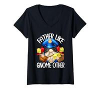 Femme Postman Gnomie in Post Office Clothing for Fathers Day GNOME T-Shirt avec Col en V