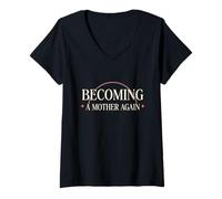 Femme Postpartum Mom Postpartum Quatrième Trimestre Maternité T-Shirt avec Col en V