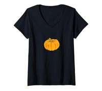 Femme Potager frais d'automne citrouille T-Shirt avec Col en V