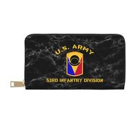 Femme Pouch Bourse 53E Division D'Infanterie De L'Armée Américaine Coin Purse Wallet Original Retro Porte Monnaie Femme Imprimé Cuir Portefeuille pour Enfant, Meilleur Cadeau, Prof