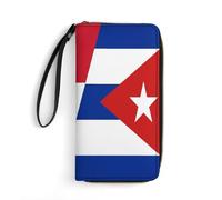Femme Pouch Bourse Drapeau Moitié République Dominicaine Moitié Cuba Porte Monnaie Femme Exquis Fille Pochette Longue Bourse Pochette pour Femme, La Fille, Prof