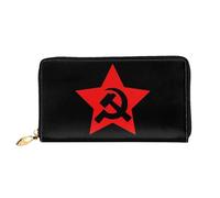 Femme Pouch Bourse Faucille Et Marteau Bourse Pochette Longue Cuir Portefeuille Vintage Porte-Feuille en Cuire pour La Fille, Femme, Fille