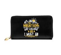 Femme Pouch Bourse Les Montagnes m'appellent Et Je Dois Y Aller Porte-Feuille en Cuire Élégant Portefeuille Femme Imprimé Bourse Pochette pour Enfant, Ami, La Fille
