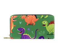 Femme Pouch Bourse Monstre De Dessin Animé Dinosaure Bourse Pochette avec Compartiment À Monnaie Fille Pochette Mignonne Porte-Feuille en Cuire pour Amoureux, Prof, La Fille