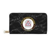 Femme Pouch Bourse Vétéran De La 39E Division D'Infanterie De L'Armée Américaine Porte Monnaie Femme Original Retro Bourse Pochette Mignonne Porte-Feuille en Cuire pour Homme, Femme, Amoureux