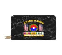 Femme Pouch Bourse Vétéran De La 9E Division D'Infanterie du Vietnam Fille Pochette Longue Porte Monnaie Femme Exquis Coin Purse Wallet pour Prof, Ami, Enfant
