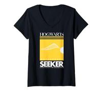 Femme Poufsouffle Quidditch Passion T-Shirt avec Col en V