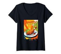 Femme Poulet Frit Supreme T-Shirt avec Col en V