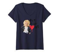 Femme Poupée d'horreur Bride Eat Your Out Dripping Heart T-Shirt avec Col en V