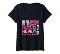 Femme pour Le survivant du Guerrier, Pink Hope est Parti T-Shirt avec Col en V