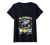Femme pour Les Enseignants spéciaux Qui croient Que Leurs étudiants sont Les Meilleurs T-Shirt avec Col en V