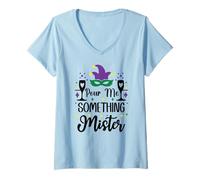 Femme pour Me Something Mister Mardi Gras Party Funny Drinking T-Shirt avec Col en V